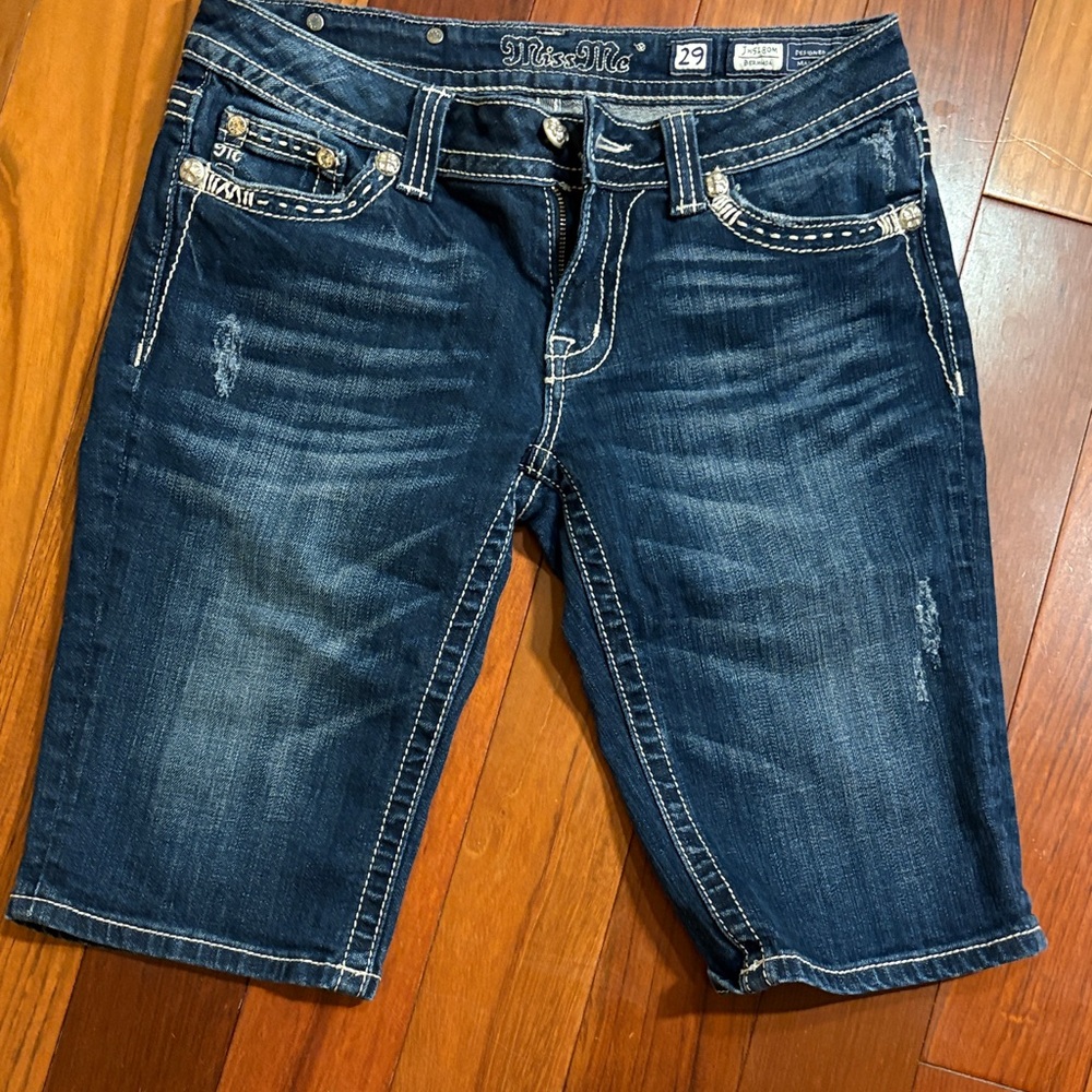 Miss Me Women's Dark Blue Denim Shorts